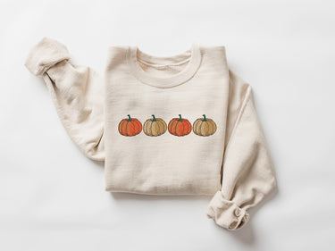 Embroidered Pumpkin Sweatshirt, Embroidered Fall Sweatshirt,Halloween Sweatshirt, Halloween Embroidered Sweatshirt, Spooky Season Sweatshirt